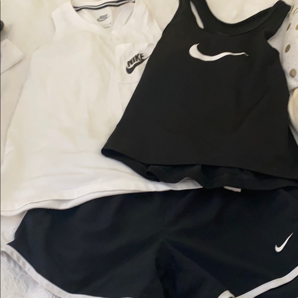 Nike girls shorts and tanks- shirts-ya;shorts-ym